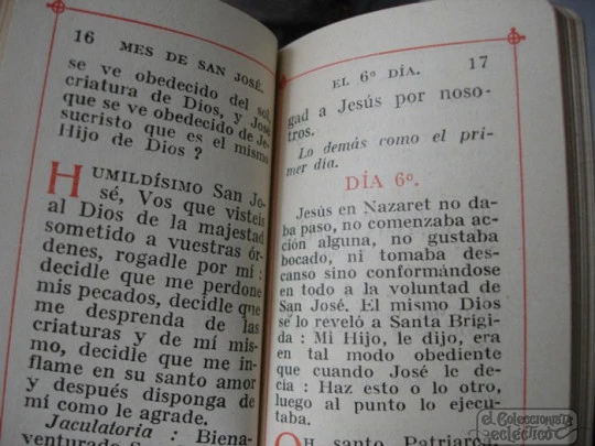 Estuche libros del mes. Religiosos. Tres unidades. 1931. Grabados