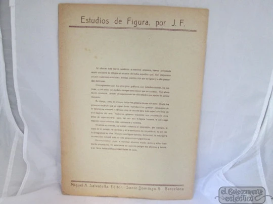 Estudios dibujo. Figuras. Miguel A. Salvatella. 1940. Barcelona