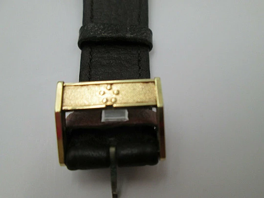 Eterna-Matic Electronic. Steel & gold plated. Calendar. Quartz. 1970's