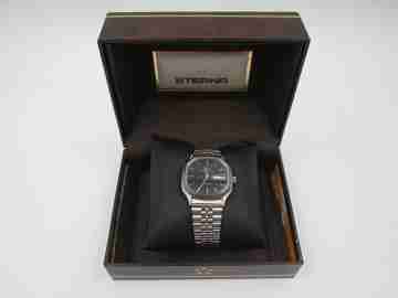 Eterna Matic Kontiki. Automatic. Stainless steel. Black dial. Calendar. Box. 1970's
