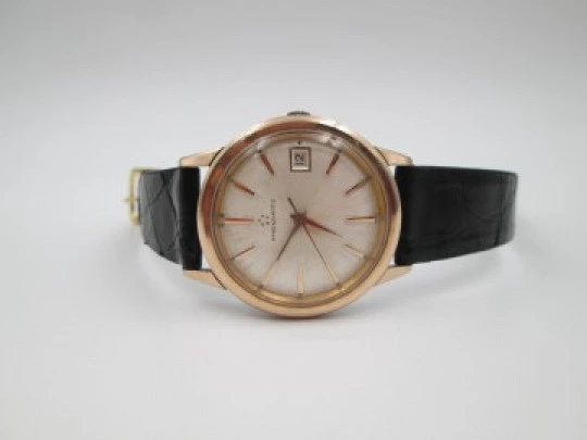 Eterna-Matic. 14 karat gold cap and stainless steel. Automatic. Date. 1958's