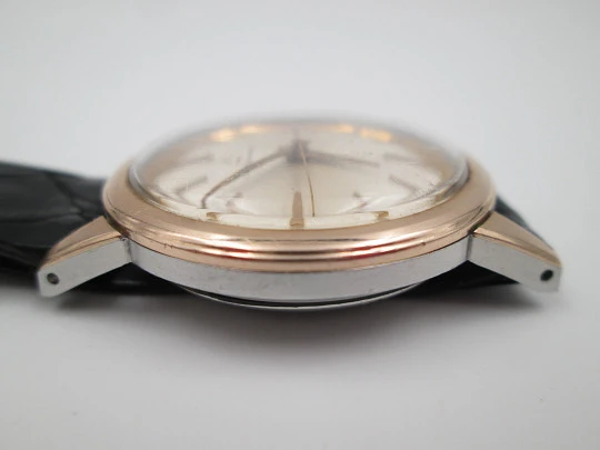 Eterna-Matic. 14 karat gold cap and stainless steel. Automatic. Date. 1958's