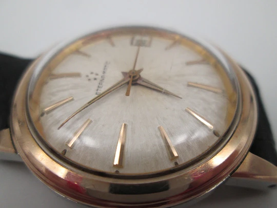 Eterna-Matic. 14 karat gold cap and stainless steel. Automatic. Date. 1958's