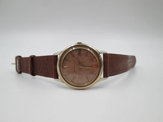 Eterna Matic. Acero y chapado oro. Automático. Esfera champagne. 1960