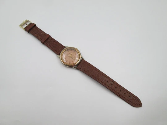 Eterna Matic. Acero y chapado oro. Automático. Esfera champagne. 1960