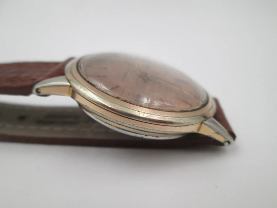 Eterna Matic. Acero y chapado oro. Automático. Esfera champagne. 1960