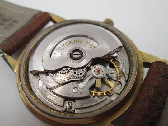 Eterna Matic. Acero y chapado oro. Automático. Esfera champagne. 1960