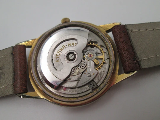 Eterna Matic. Acero y chapado oro. Automático. Esfera champagne. 1960
