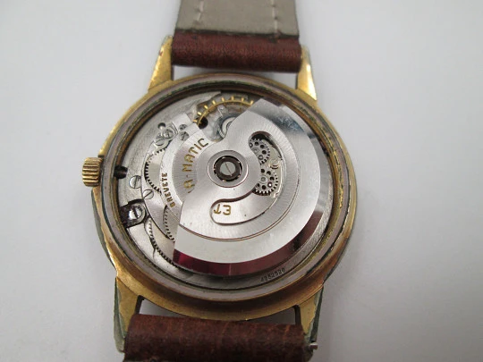 Eterna Matic. Acero y chapado oro. Automático. Esfera champagne. 1960