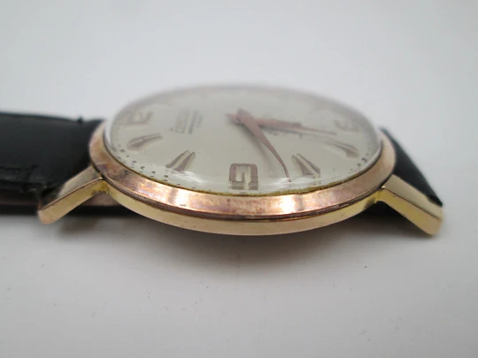 Exactus Ambassadeur. Stainless steel & gold plated. Manual wind. Sub Second