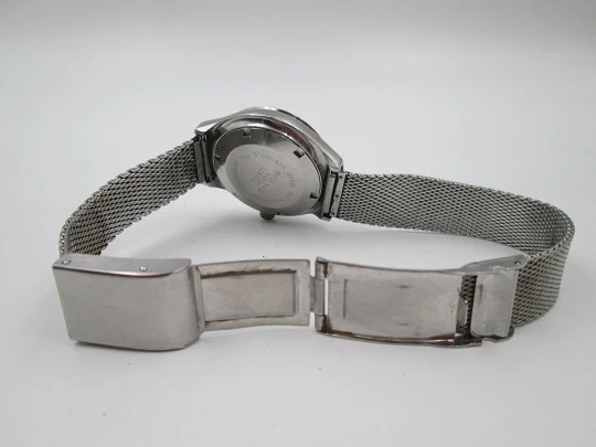 Exactus. Acero inoxidable. Automático. Calendario. Brazalete. Suiza. 1970