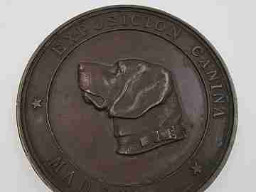 Exposición Canina Madrid. Bronce, 1891. Premio Mérito. Alto relieve