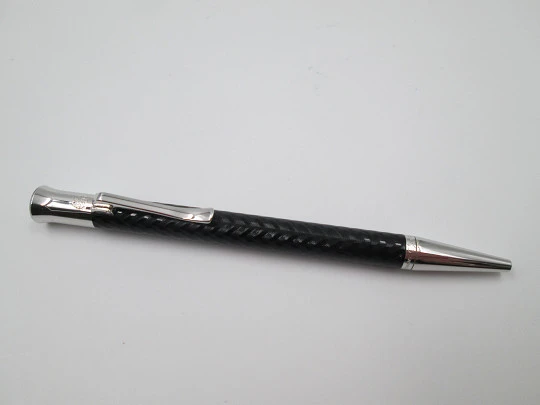 Faber-Castell Chevron. Black resin with guilloché and rhodium-plated metal. 2010's