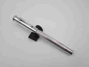 Faber-Castell Classic fountain pen & ballpoint pen set. Platinum metal. Box