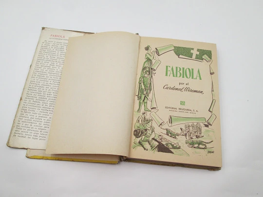 Fabiola. Cardenal Wiseman. Libro ilustrado. Colección Historias. Bruguera, 1957
