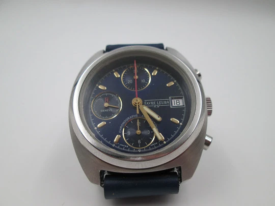 Favre-Leuba 1737 automatic chronograph. Stainless steel. Calendar