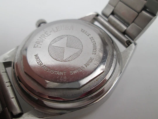 Favre-Leuba Genève Harpoon 36000. Stainless steel. Automatic. Date & day