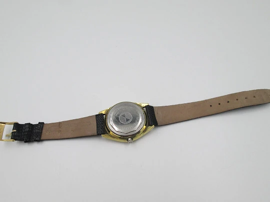 Favre-Leuba Genève Harpoon. Acero y chapado oro. Automático. Calendario. 1970