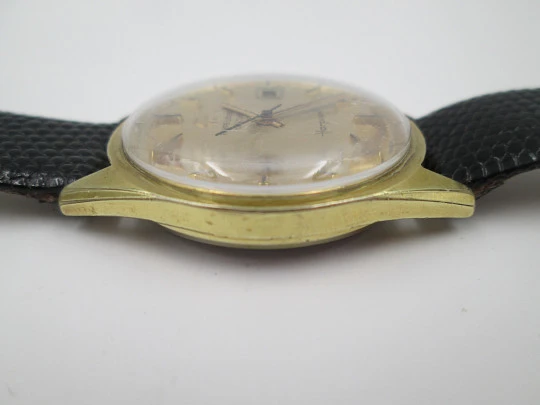 Favre-Leuba Genève Harpoon. Acero y chapado oro. Automático. Calendario. 1970