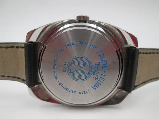 Favre Leuba. 1970's. Quartz movement. Stainless steel