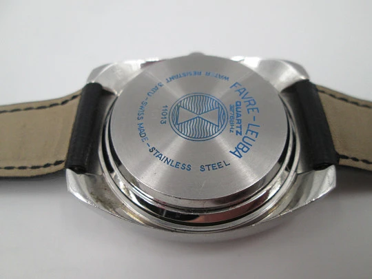 Favre Leuba. 1970's. Quartz movement. Stainless steel