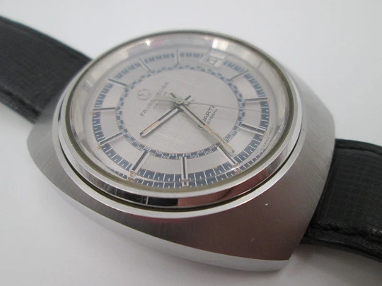 Favre Leuba. 1970's. Quartz movement. Stainless steel