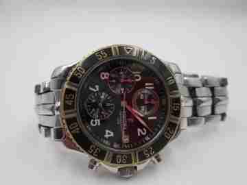 Festina chronograph. Stainless steel. Quartz. Calendar. 1995. Bracelet