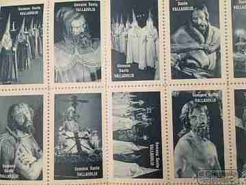 Fifty antique stamps. Holy Week Valladolid views. 1960's