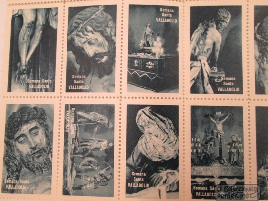 Fifty antique stamps. Holy Week Valladolid views. 1960's