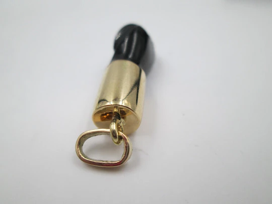 Figa / higa big pendant. 18k yellow gold and jet. Spanish regional amulet
