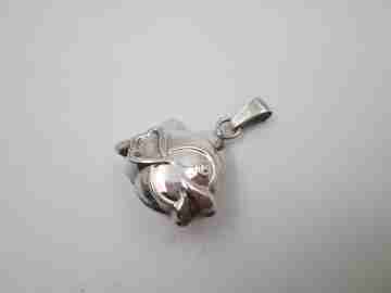 Fish women's pendant. 925 sterling silver. Rings on top. Europe. 1990's