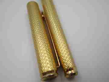 Flaminaire fountain pen. Gold plated and black enamel. Aerometric filler. Germany. 1970's