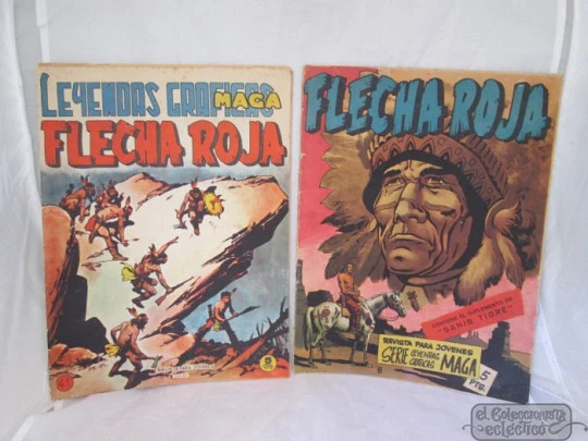 Flecha Roja. Editorial Maga. 1962. Revista gráfica. 5 números