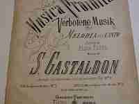 Forbidden music. 1890's. Stanislao Gastaldon. Seven pages. G. Venturini
