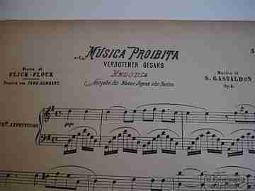 Forbidden music. 1890's. Stanislao Gastaldon. Seven pages. G. Venturini