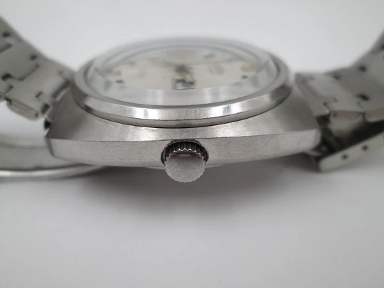 Forsam. Acero inoxidable. Automático. Calendario. Brazalete. Suiza. 1970