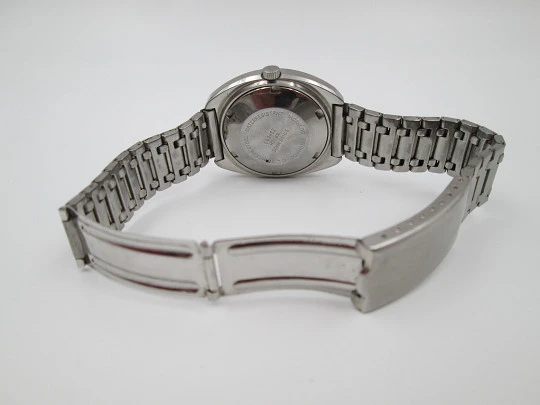 Forsam. Acero inoxidable. Automático. Calendario. Brazalete. Suiza. 1970