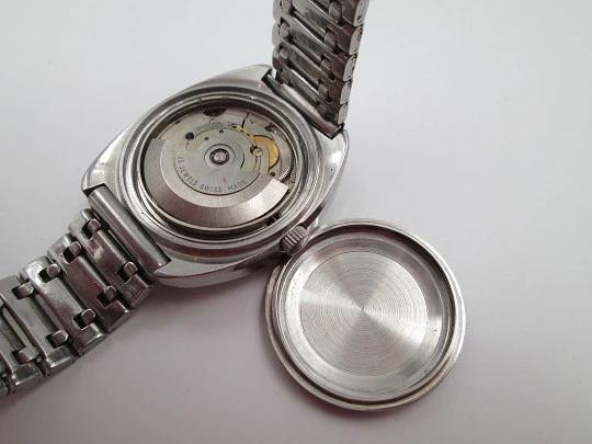 Forsam. Acero inoxidable. Automático. Calendario. Brazalete. Suiza. 1970