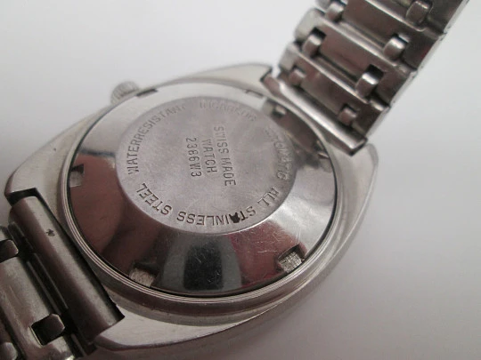 Forsam. Acero inoxidable. Automático. Calendario. Brazalete. Suiza. 1970