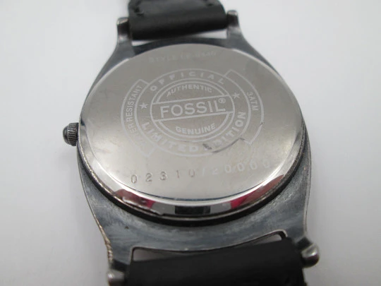 Fossil Appliances limited edition series radio. Quartz. Satin steel. 1990's. USA