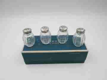 Four salt shakers set. 950 sterling silver. Cardeilhac (Christofle). France. 1960's