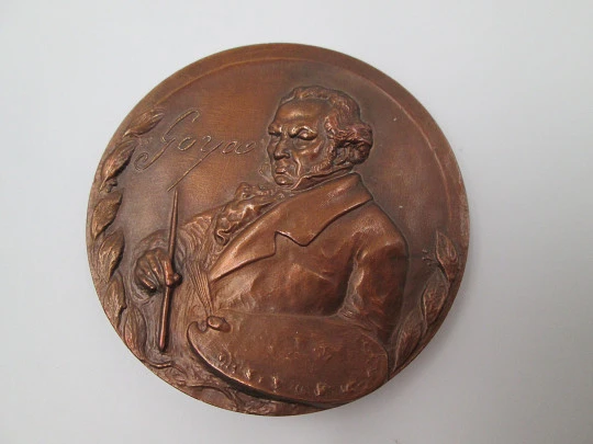 'Francisco de Goya' FNMT bronze medal. High relief, Shootings May 2. 1970's