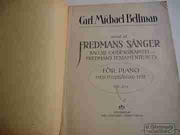 Fredman's songs. 1920. Carl Michael Bellman. Sweden. A. Lundquist
