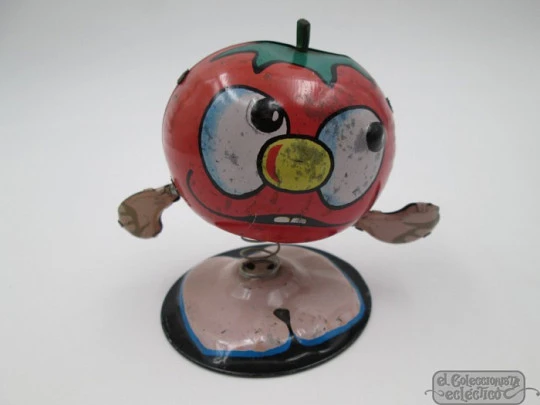 Furious tomato. Lithographed tinplate. Wind-up. Key. 1970's  