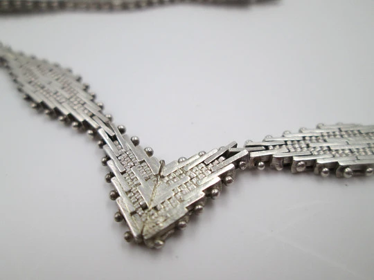 Gargantilla mujer. Plata de ley 925. México. Años 80. Rombos