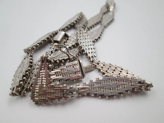 Gargantilla mujer. Plata de ley 925. México. Años 80. Rombos