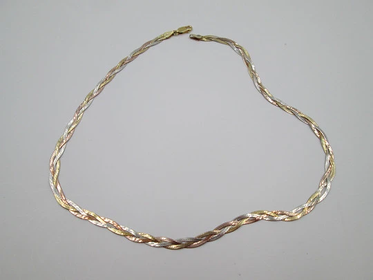 Gargantilla para mujer. Plata de ley 925 y vermeil. Italia. Años 90 Gargantilla para mujer. Plata de ley 925 y vermeil. Italia. Años 90