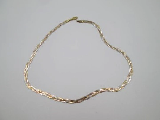 Gargantilla para mujer. Plata de ley 925 y vermeil. Italia. Años 90 Gargantilla para mujer. Plata de ley 925 y vermeil. Italia. Años 90