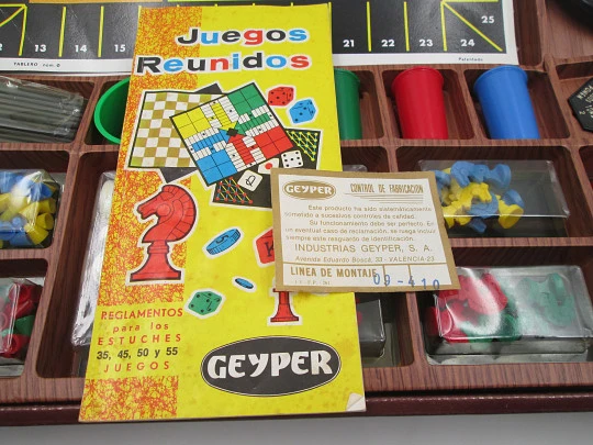 Gathered Games Geyper 45. Box, instructions and warranty. 1980's. Spain