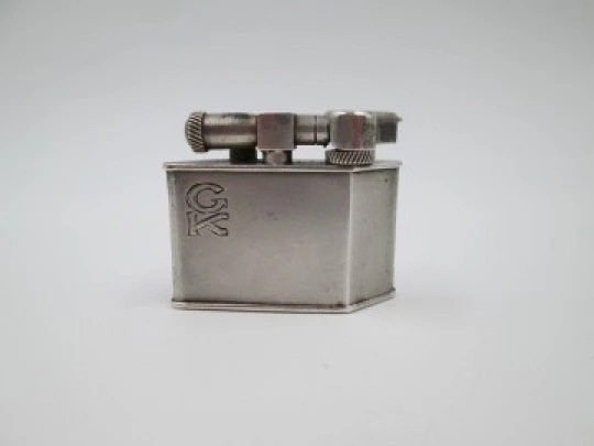 Gebruder Kollisch lighter. 1920's. Petrol. Silver plated. Germany